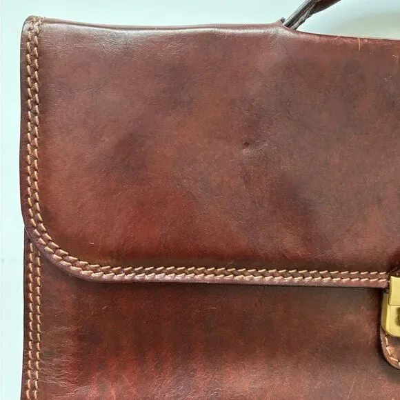 THE BRIDGE Men’s Vintage Leather Briefcase Document Bag